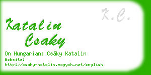 katalin csaky business card