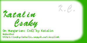 katalin csaky business card